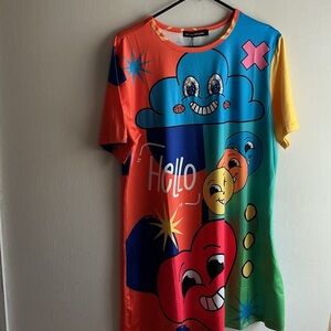 Colorful Cartoon Graphic Women’s Tee - Multicolor